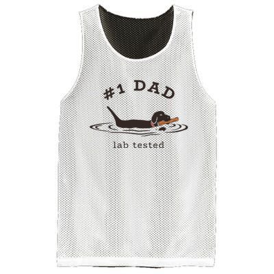 1 Dad Lab Tested Pun Labrador Retriever Dog Owner Mesh Reversible Basketball Jersey Tank