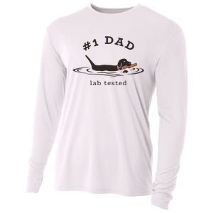 1 Dad Lab Tested Pun Labrador Retriever Dog Owner Cooling Performance Long Sleeve Crew