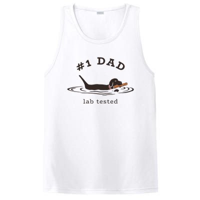 1 Dad Lab Tested Pun Labrador Retriever Dog Owner PosiCharge Competitor Tank