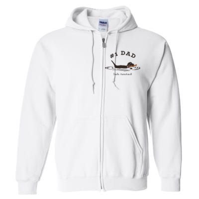 1 Dad Lab Tested Pun Labrador Retriever Dog Owner Full Zip Hoodie