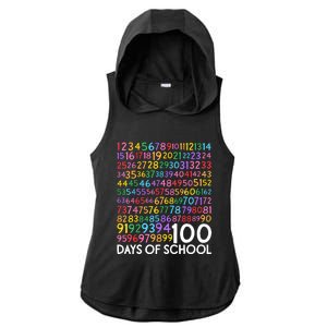 100 Days Math Numbers Celebrate 100th Day Of School Ladies PosiCharge Tri-Blend Wicking Draft Hoodie Tank