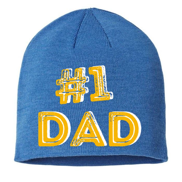 #1 Dad Number One Fathers Day Gift Family Best Dad Ever Gift Sustainable Beanie