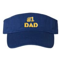 #1 Dad Number One Fathers Day Gift Family Best Dad Ever Gift Valucap Bio-Washed Visor