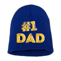 #1 Dad Number One Fathers Day Gift Family Best Dad Ever Gift Short Acrylic Beanie