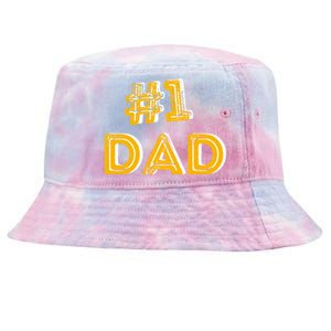 #1 Dad Number One Fathers Day Gift Family Best Dad Ever Gift Tie-Dyed Bucket Hat