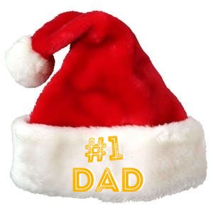 #1 Dad Number One Fathers Day Gift Family Best Dad Ever Gift Premium Christmas Santa Hat