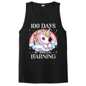 100 Days Of School Unicorn Teacher 100th Day Of School PosiCharge Competitor Tank