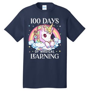 100 Days Of School Unicorn Teacher 100th Day Of School Tall T-Shirt