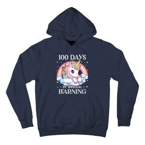 100 Days Of School Unicorn Teacher 100th Day Of School Tall Hoodie