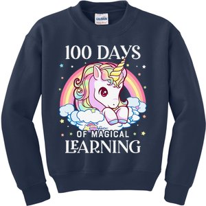 100 Days Of School Unicorn Teacher 100th Day Of School Kids Sweatshirt