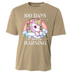 100 Days Of School Unicorn Teacher 100th Day Of School Cooling Performance Crew T-Shirt