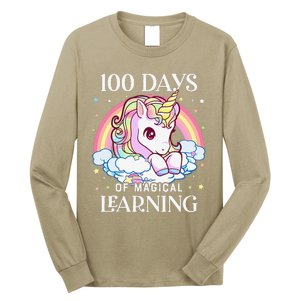 100 Days Of School Unicorn Teacher 100th Day Of School Long Sleeve Shirt