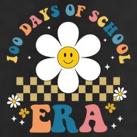 100 Days Of School Era Sunflower Cute 7 Panel Mesh Trucker Snapback Hat