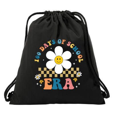 100 Days Of School Era Sunflower Cute Drawstring Bag