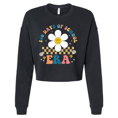 100 Days Of School Era Sunflower Cute Cropped Pullover Crew