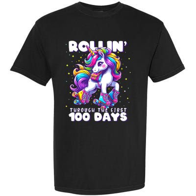 100 Days Of School Teacher 100th Day Unicorn Outfit Garment-Dyed Heavyweight T-Shirt