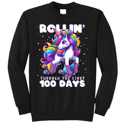 100 Days Of School Teacher 100th Day Unicorn Outfit Sweatshirt