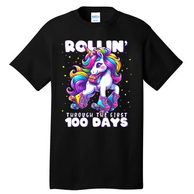 100 Days Of School Teacher 100th Day Unicorn Outfit Tall T-Shirt