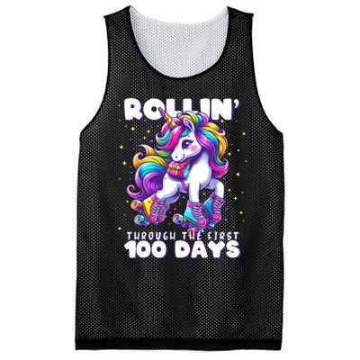 100 Days Of School Teacher 100th Day Unicorn Outfit Mesh Reversible Basketball Jersey Tank