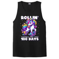 100 Days Of School Teacher 100th Day Unicorn Outfit PosiCharge Competitor Tank