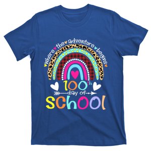 100th Day Of School Teacher Student 100 Days Smarter Rainbow Meaningful Gift T-Shirt