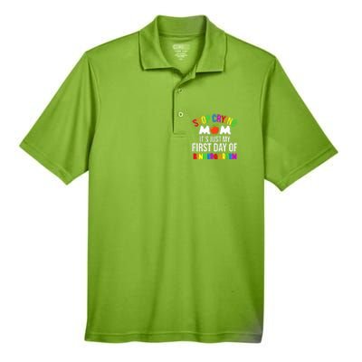 1St Day Of Kindergarten Stop Crying Mom Kindergarten Gift Men's Origin Performance Pique Polo