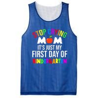 1St Day Of Kindergarten Stop Crying Mom Kindergarten Gift Mesh Reversible Basketball Jersey Tank