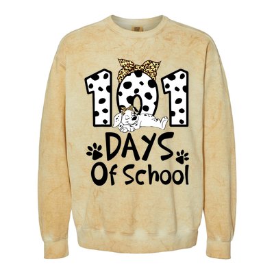 101 Days Of School Dalmatian Dog Boys Girls 100 Days Smarter Colorblast Crewneck Sweatshirt