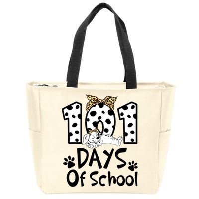 101 Days Of School Dalmatian Dog Boys Girls 100 Days Smarter Zip Tote Bag