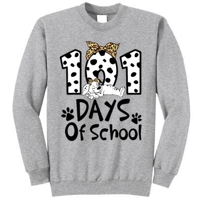 101 Days Of School Dalmatian Dog Boys Girls 100 Days Smarter Tall Sweatshirt