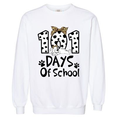 101 Days Of School Dalmatian Dog Boys Girls 100 Days Smarter Garment-Dyed Sweatshirt