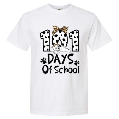 101 Days Of School Dalmatian Dog Boys Girls 100 Days Smarter Garment-Dyed Heavyweight T-Shirt