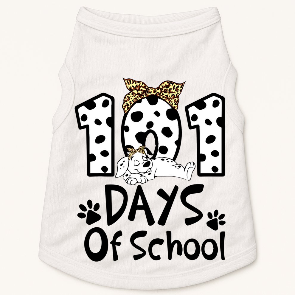 101 Days Of School Dalmatian Dog Boys Girls 100 Days Smarter Doggie Tank