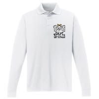 101 Days Of School Dalmatian Dog Boys Girls 100 Days Smarter Performance Long Sleeve Polo