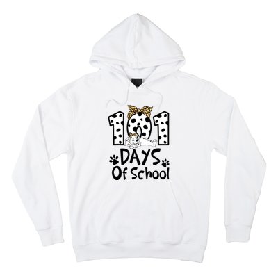 101 Days Of School Dalmatian Dog Boys Girls 100 Days Smarter Hoodie