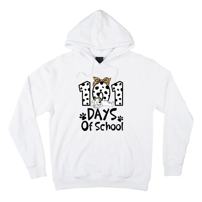 101 Days Of School Dalmatian Dog Boys Girls 100 Days Smarter Hoodie