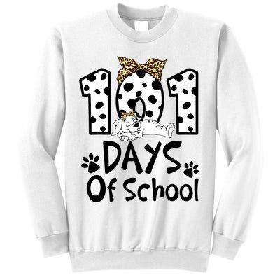 101 Days Of School Dalmatian Dog Boys Girls 100 Days Smarter Sweatshirt