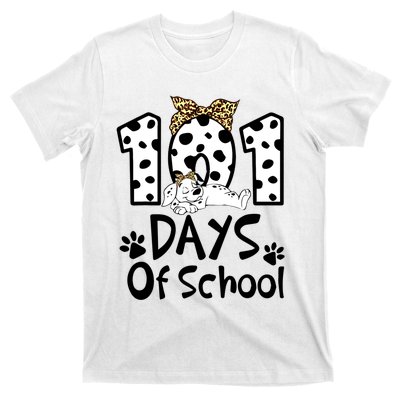 101 Days Of School Dalmatian Dog Boys Girls 100 Days Smarter T-Shirt