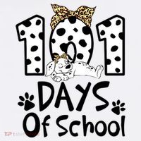 101 Days Of School Dalmatian Dog Boys Girls 100 Days Smarter T-Shirt