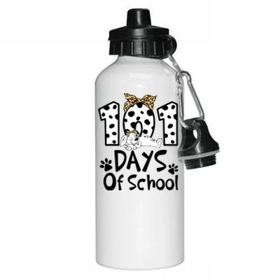 101 Days Of School Dalmatian Dog Boys Girls 100 Days Smarter Aluminum Water Bottle