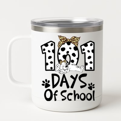 101 Days Of School Dalmatian Dog Boys Girls 100 Days Smarter 12 oz Stainless Steel Tumbler Cup