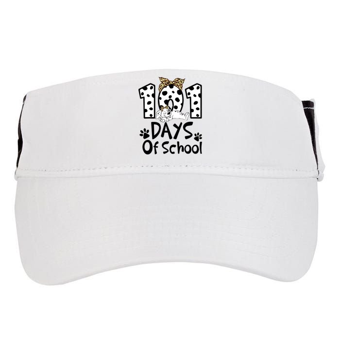 101 Days Of School Dalmatian Dog Boys Girls 100 Days Smarter Adult Drive Performance Visor