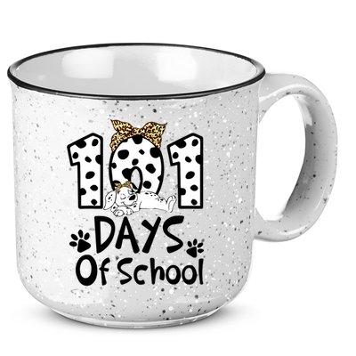 101 Days Of School Dalmatian Dog Boys Girls 100 Days Smarter 15oz Campfire Ceramic Mug