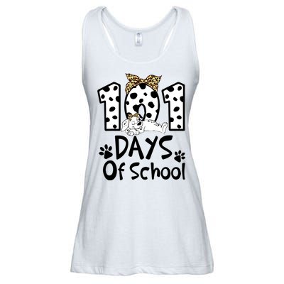 101 Days Of School Dalmatian Dog Boys Girls 100 Days Smarter Ladies Essential Flowy Tank