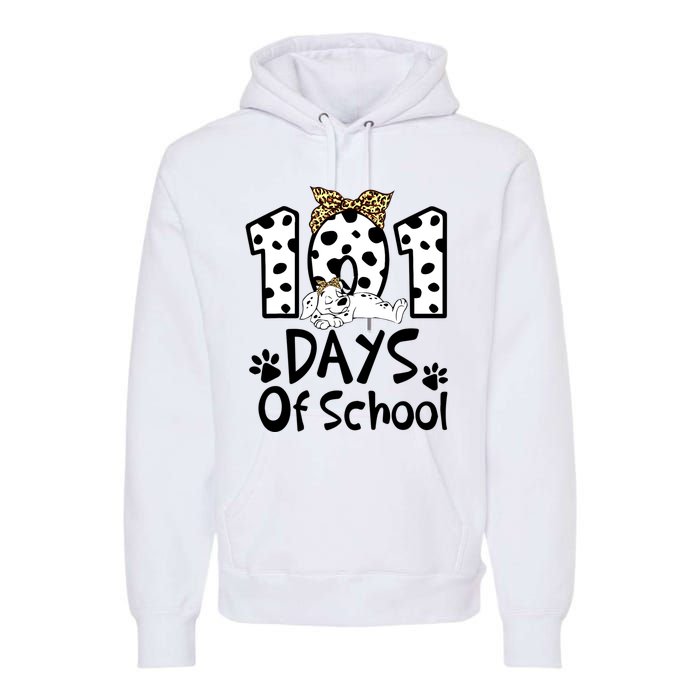 101 Days Of School Dalmatian Dog Boys Girls 100 Days Smarter Premium Hoodie