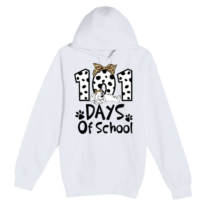 101 Days Of School Dalmatian Dog Boys Girls 100 Days Smarter Premium Pullover Hoodie