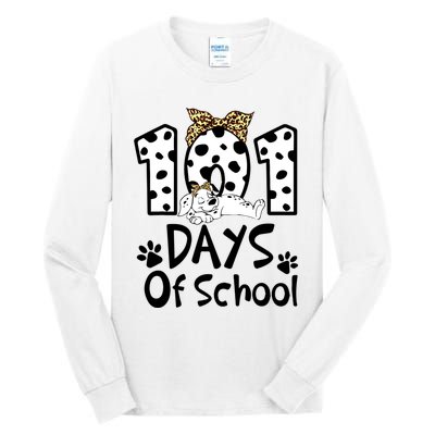 101 Days Of School Dalmatian Dog Boys Girls 100 Days Smarter Tall Long Sleeve T-Shirt