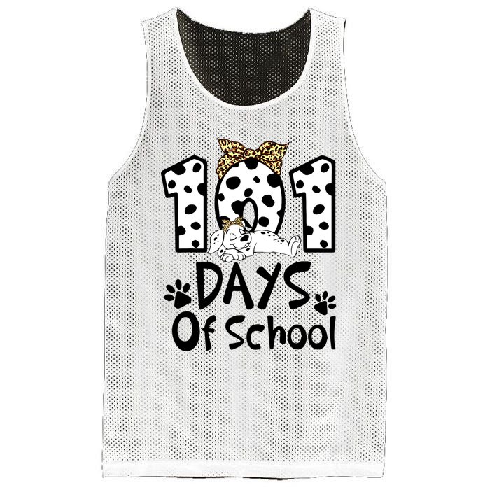 101 Days Of School Dalmatian Dog Boys Girls 100 Days Smarter Mesh Reversible Basketball Jersey Tank