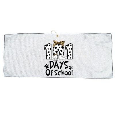 101 Days Of School Dalmatian Dog Boys Girls 100 Days Smarter Large Microfiber Waffle Golf Towel