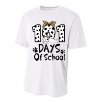 101 Days Of School Dalmatian Dog Boys Girls 100 Days Smarter Performance Sprint T-Shirt